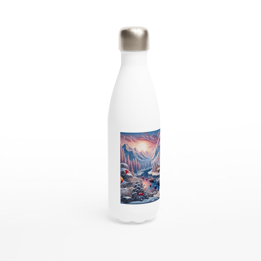 White 17oz Stainless Steel Water Bottle - Winter 62