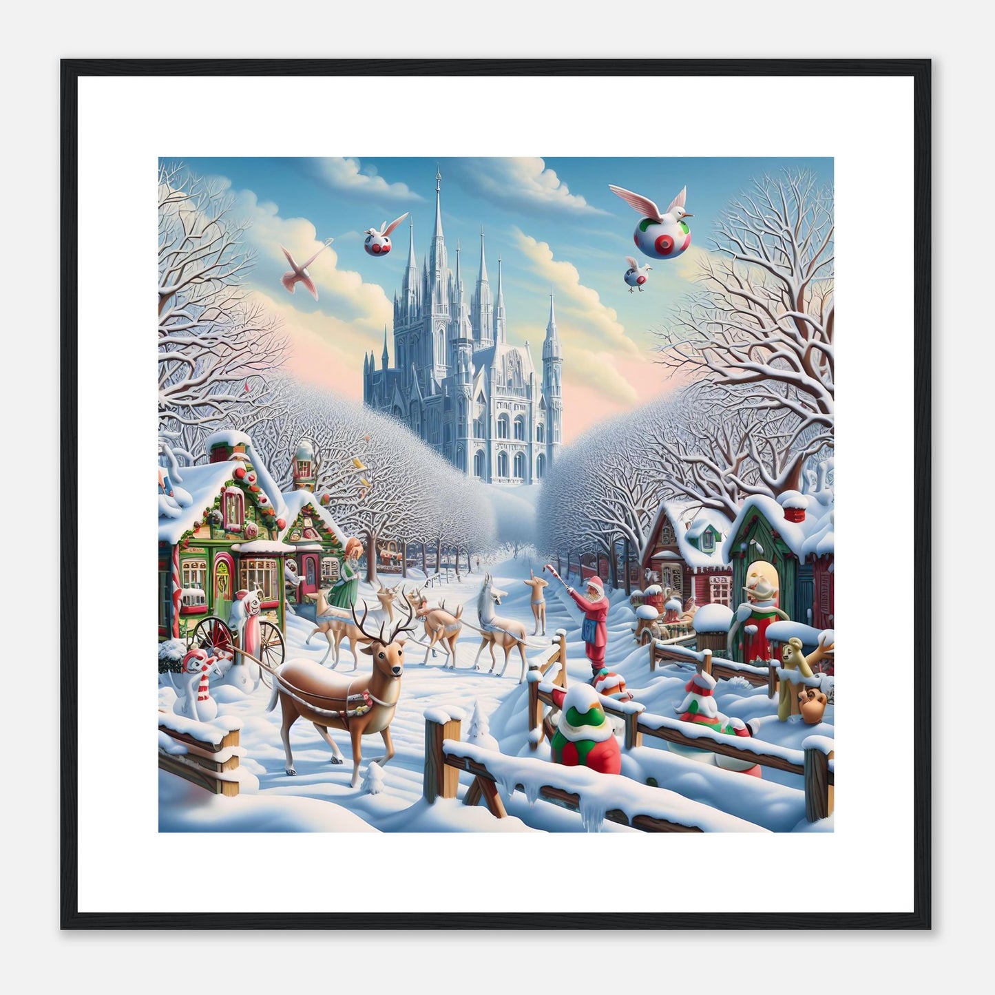 Wall Art - Winter 58 - Castle and trees