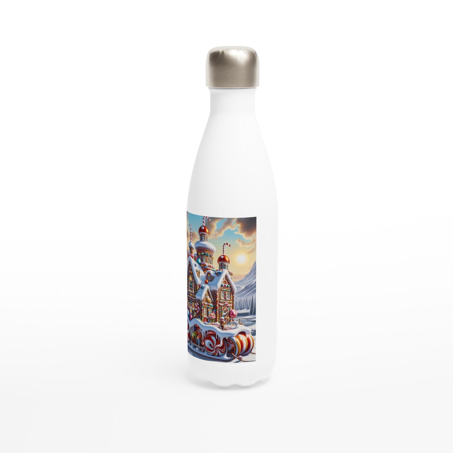 White 17oz Stainless Steel Water Bottle - Winter 158