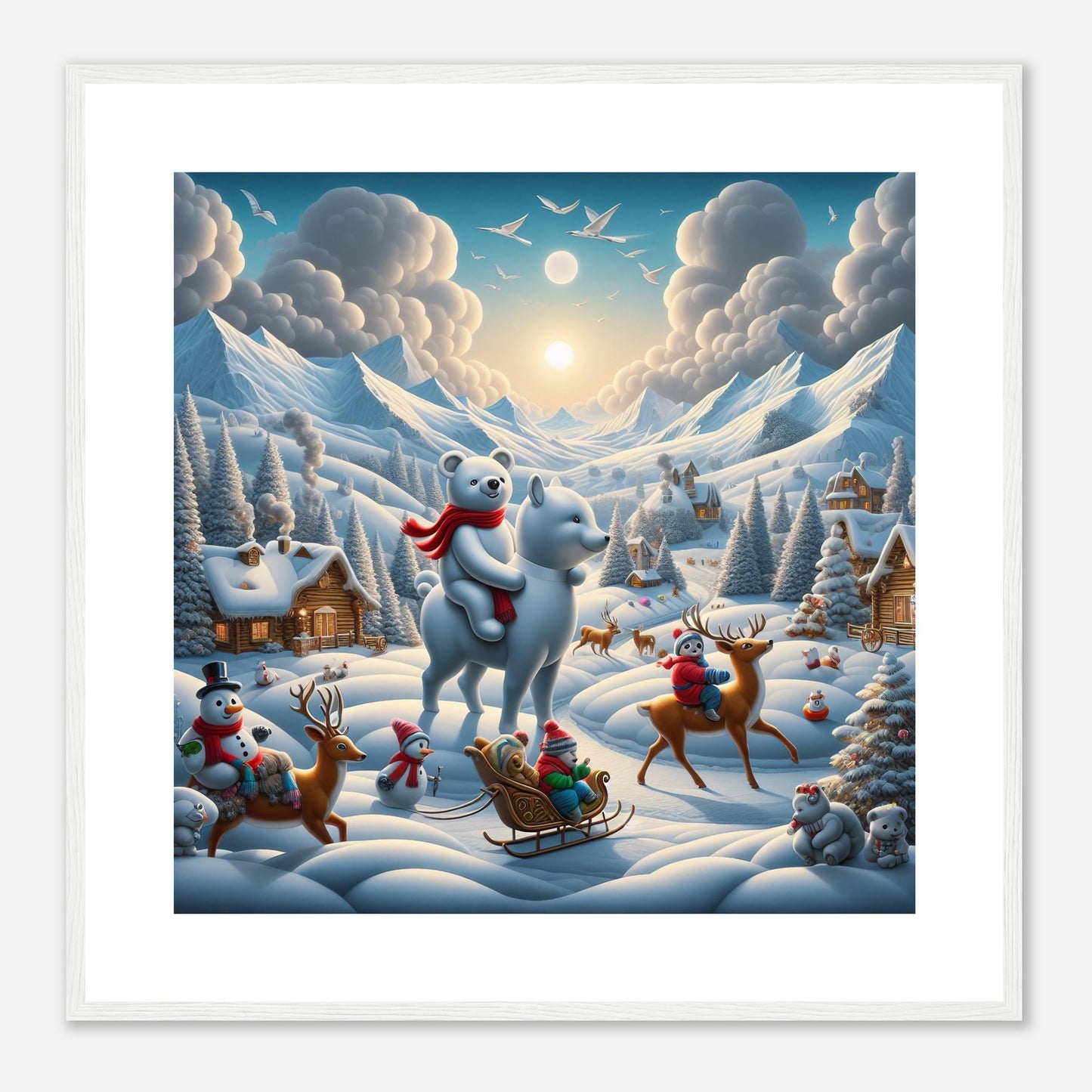 Wall Art - Winter 50 - Bear and a scarf