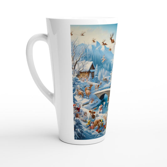 White Latte 17oz Ceramic Mug - Winter 172