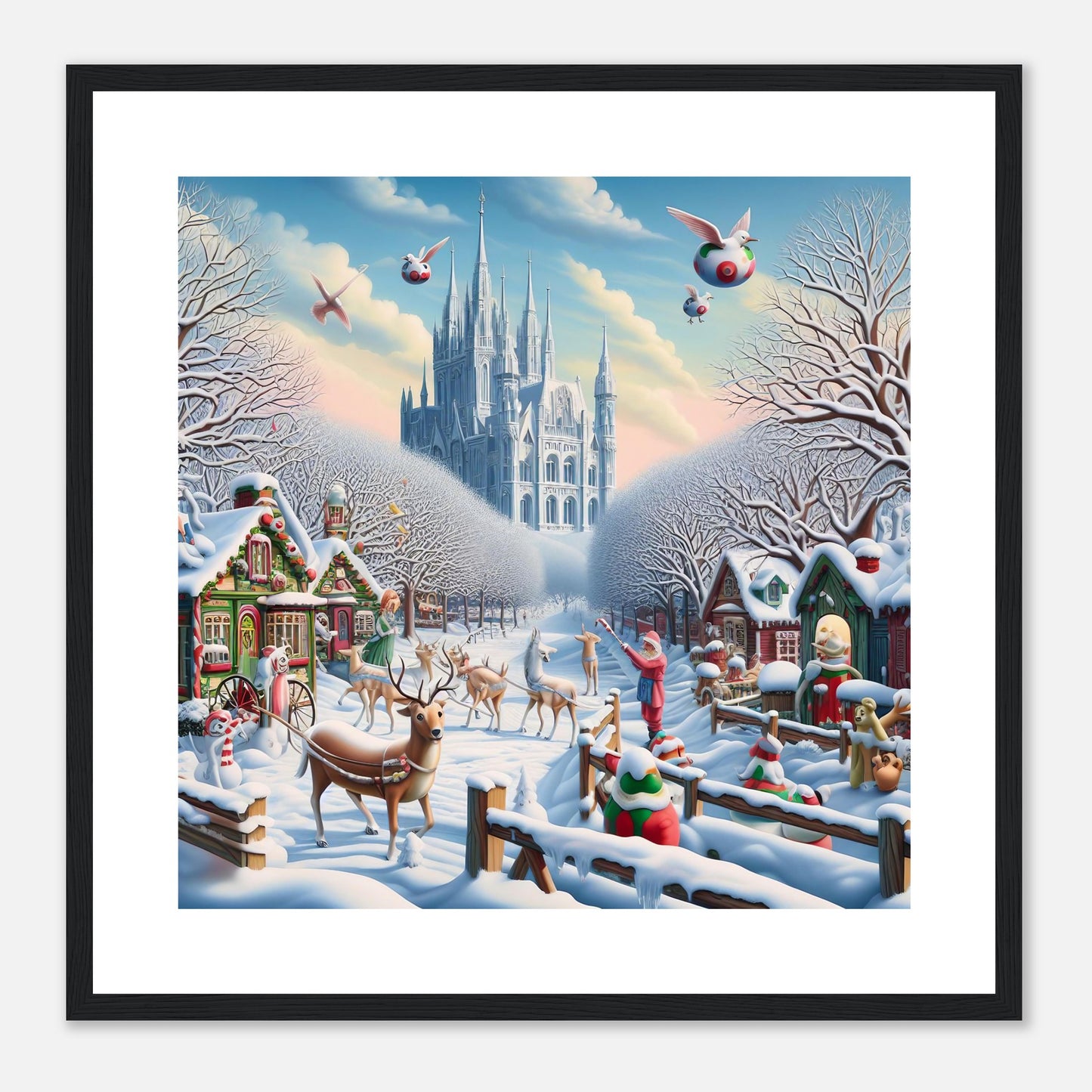 Wall Art - Winter 58 - Castle and trees