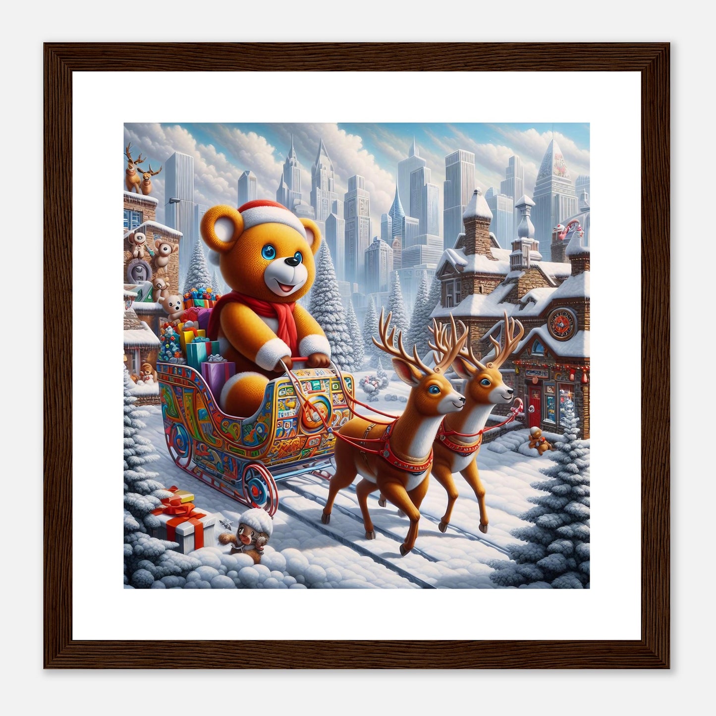 Wall Art - Winter 46 - Bear and reindeer