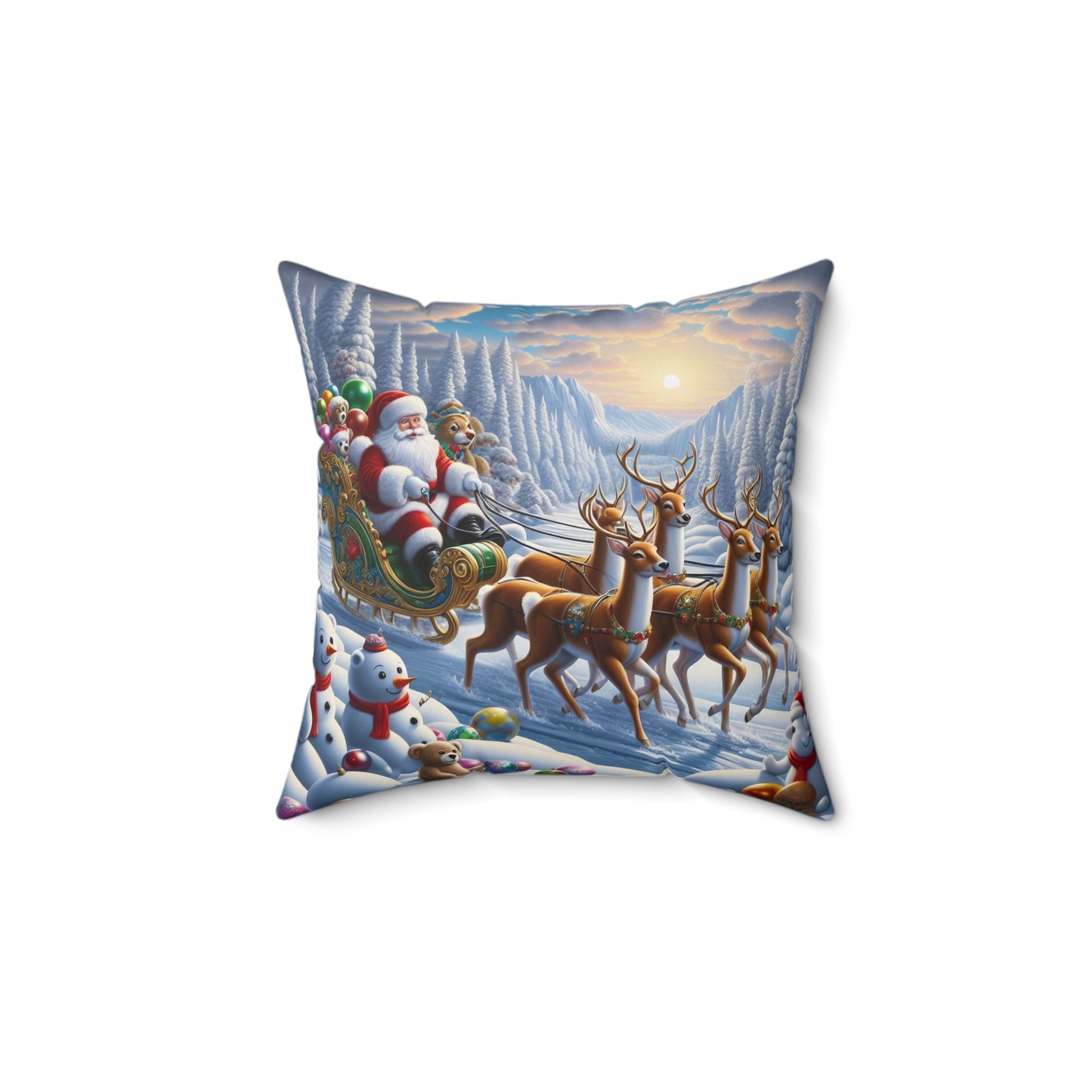 Spun Polyester Square Pillow - Winter 239