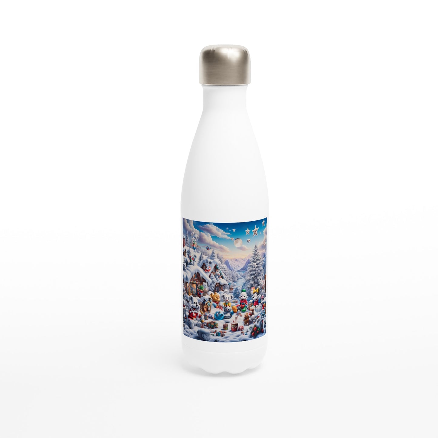 White 17oz Stainless Steel Water Bottle - Winter 61