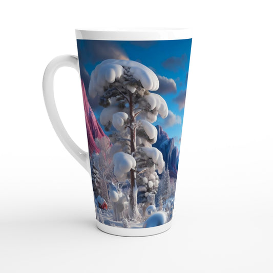 White Latte 17oz Ceramic Mug - Winter 156