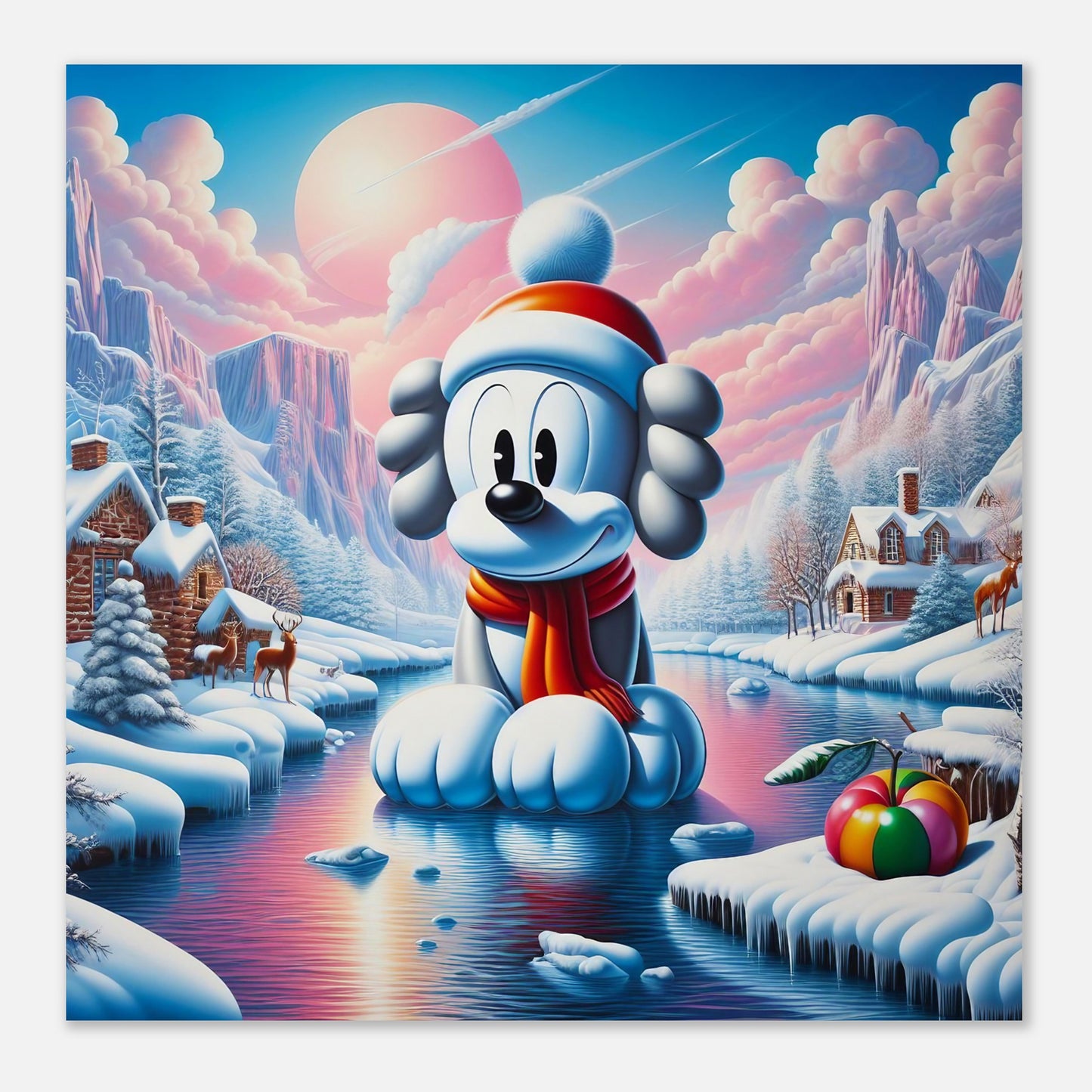 Wall Art - Winter 24 - Dog on water
