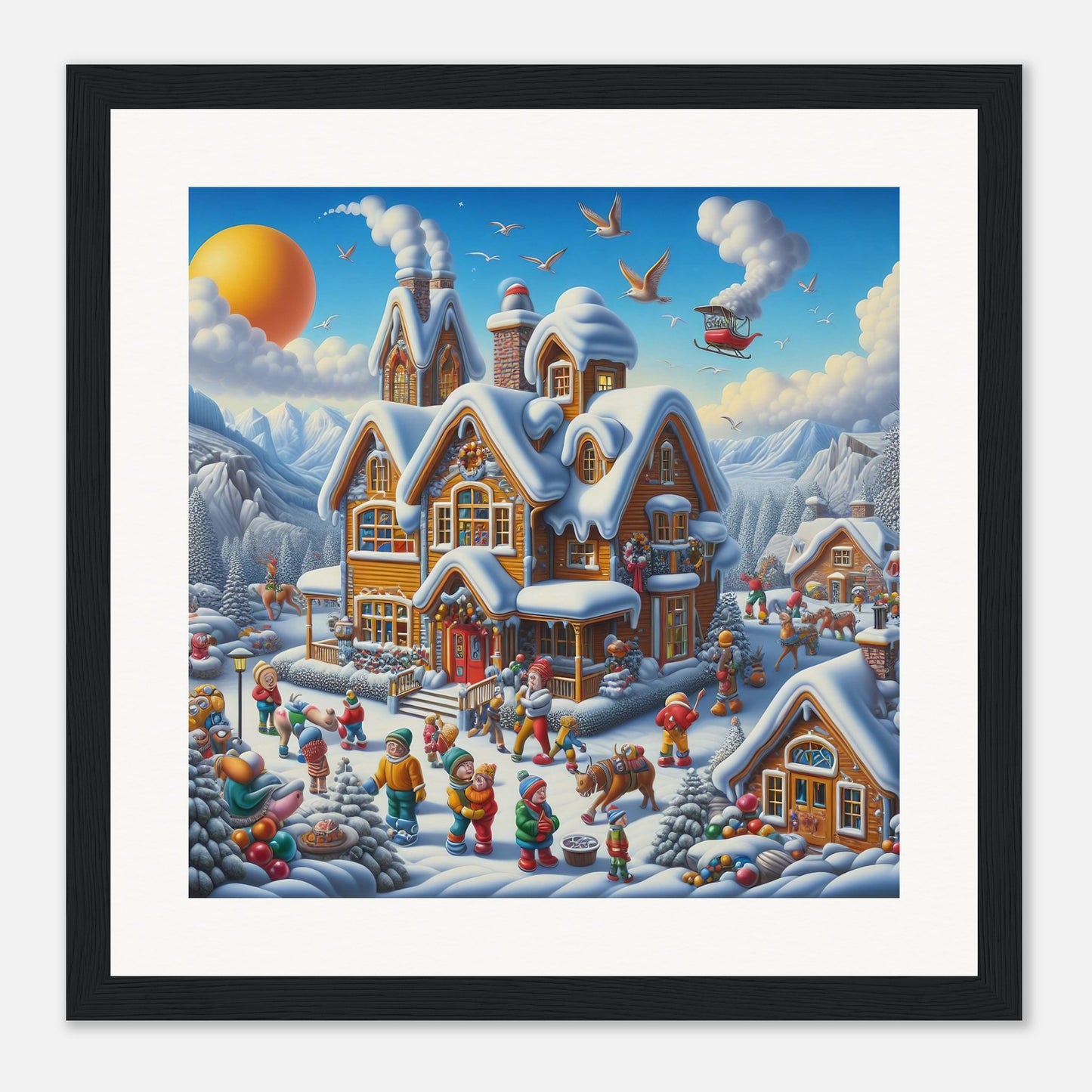 Wall Art - Winter 65 - House in a village