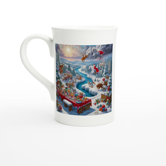 White 10oz Porcelain Slim Mug - Winter 143