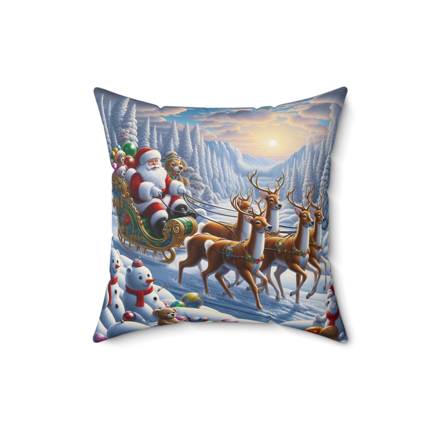 Spun Polyester Square Pillow - Winter 239