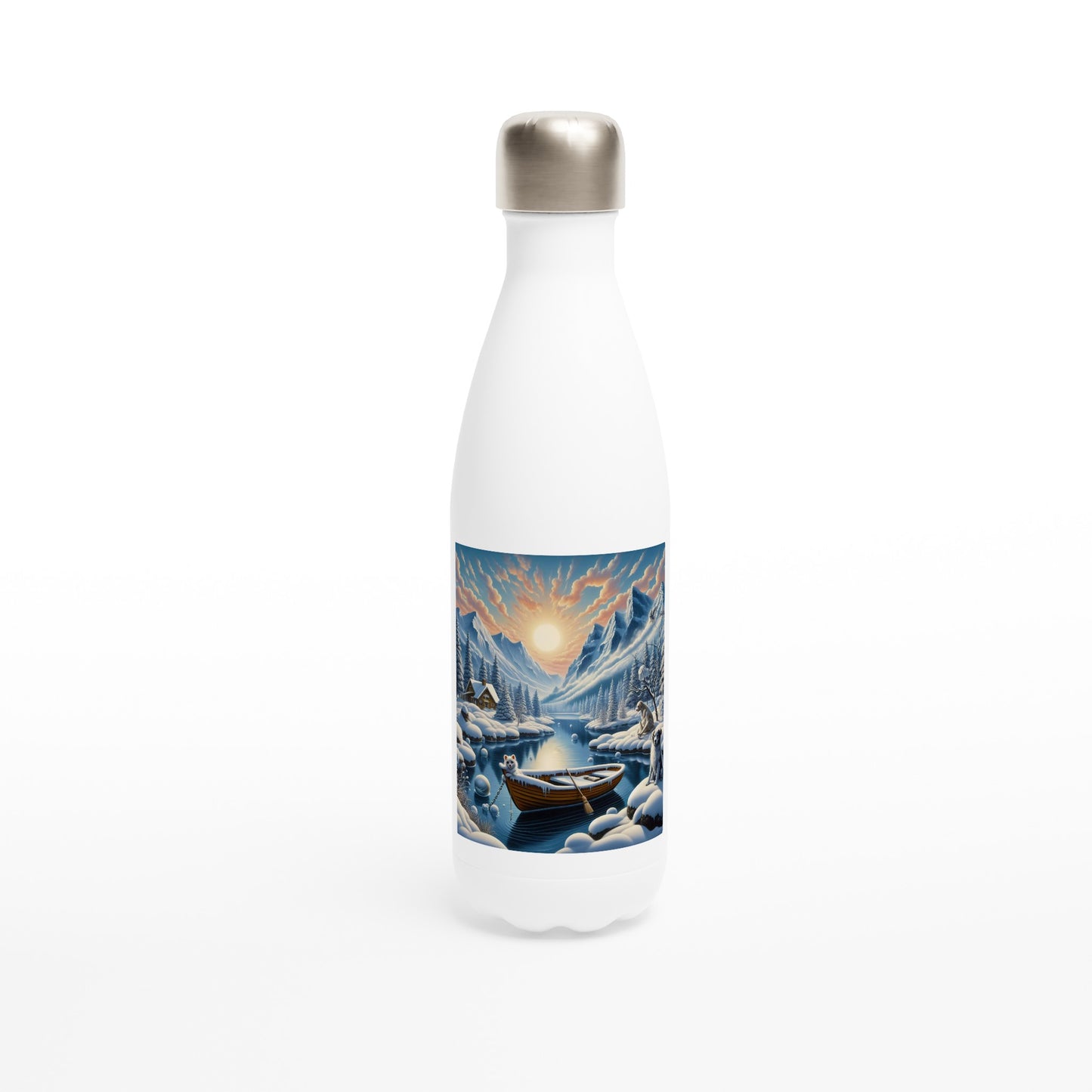 White 17oz Stainless Steel Water Bottle - Winter 201