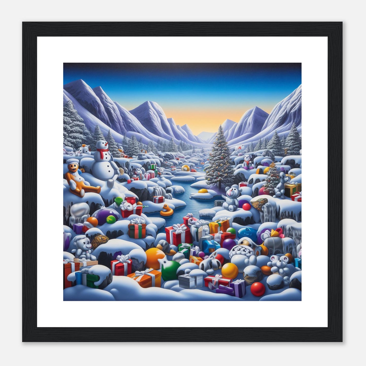 Wall Art - Winter 49 - Gifts and a snowman