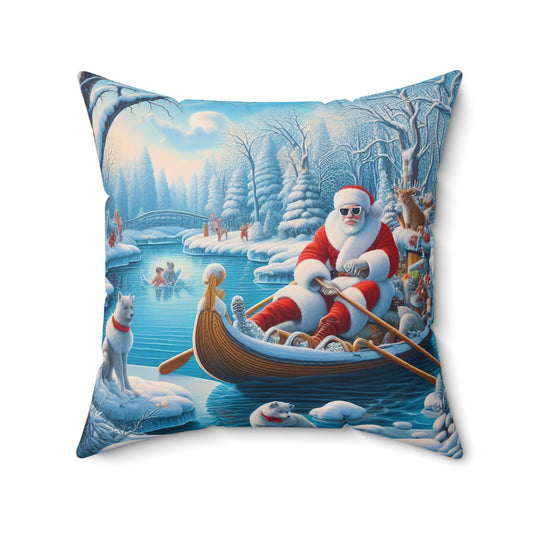 Spun Polyester Square Pillow - Winter 162