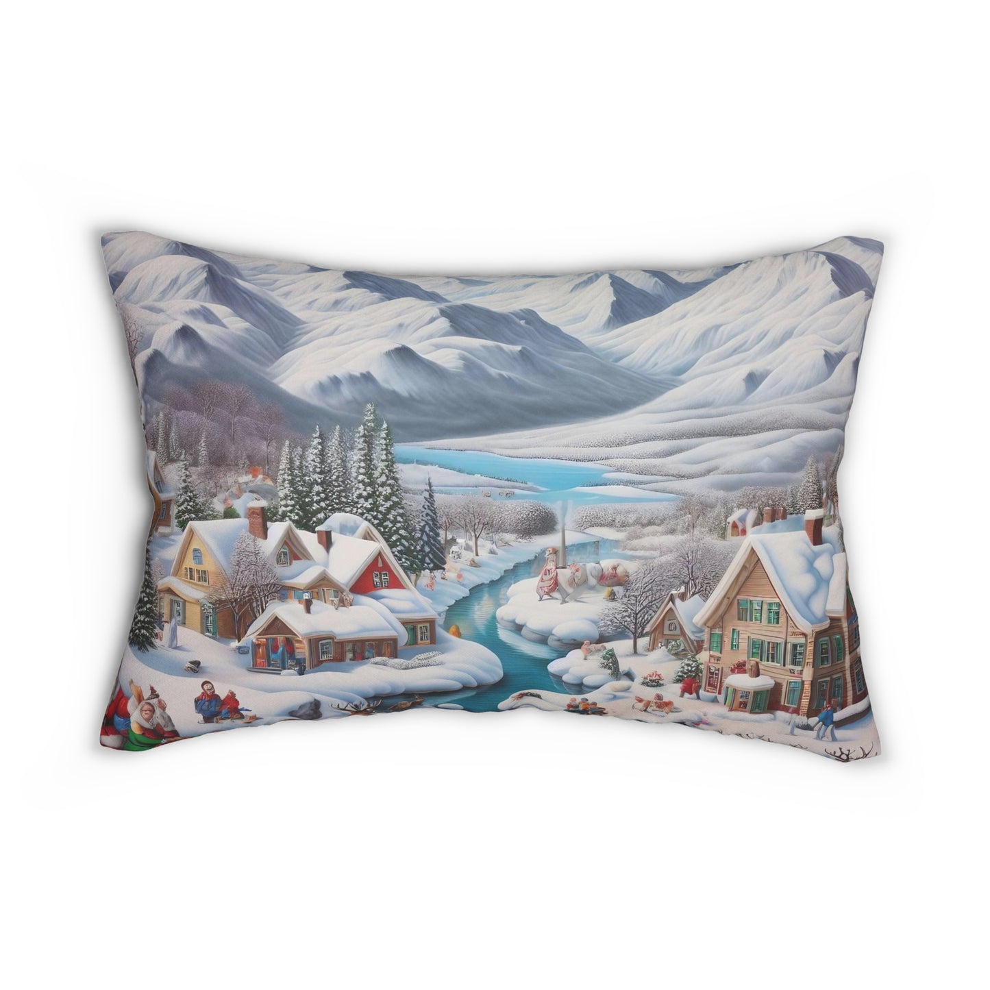 Spun Polyester Lumbar Pillow - Winter 109