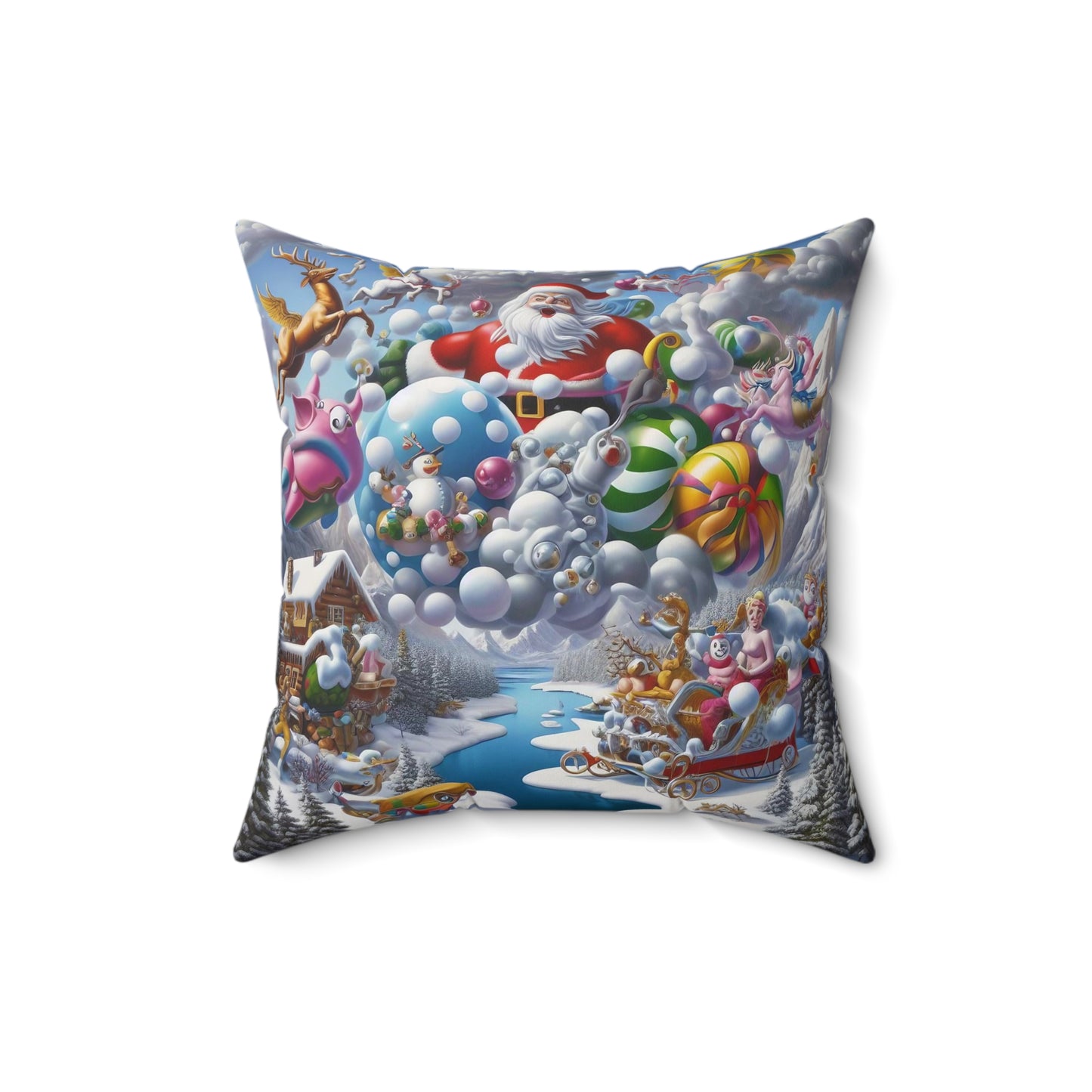 Spun Polyester Square Pillow - Winter 217