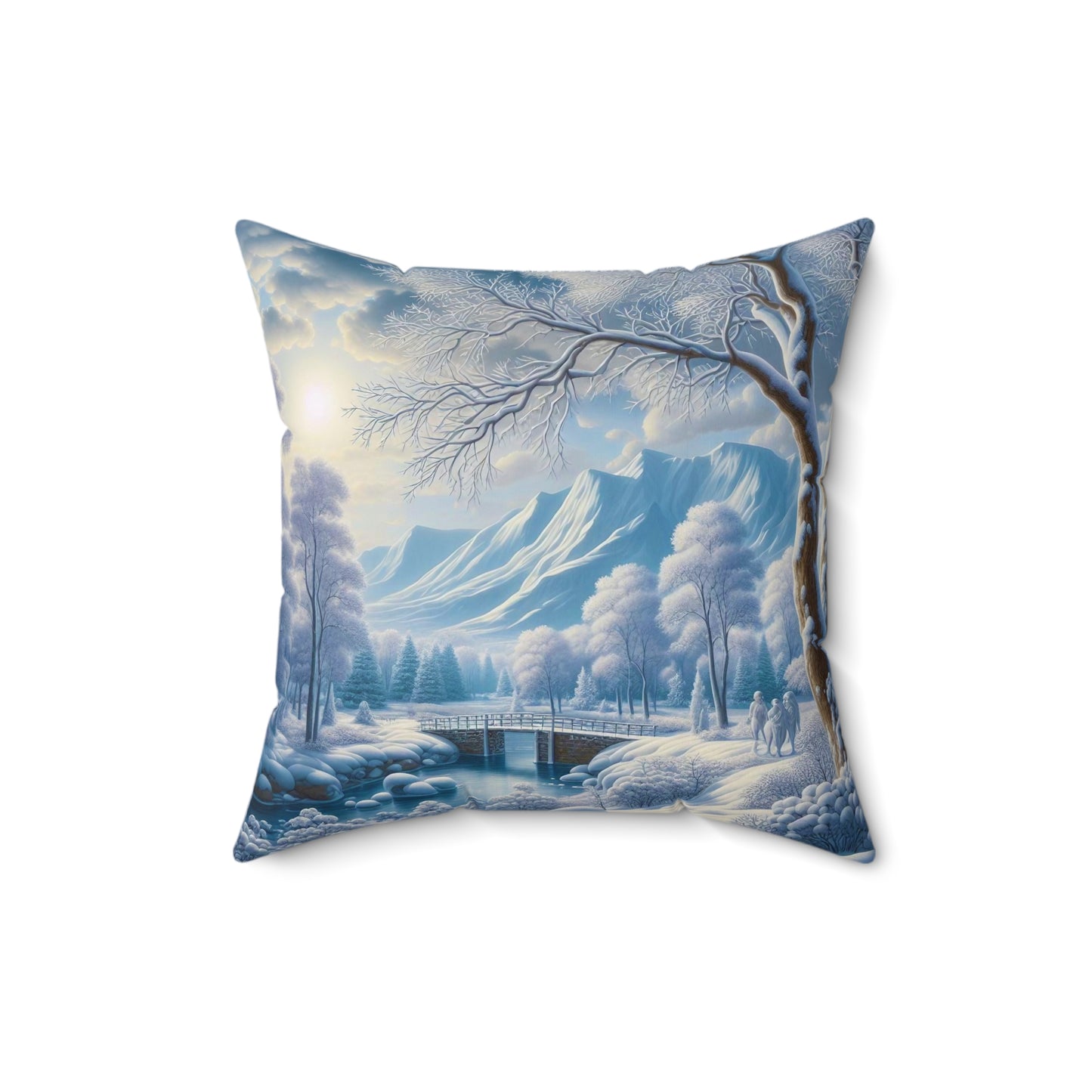 Spun Polyester Square Pillow - Winter 175