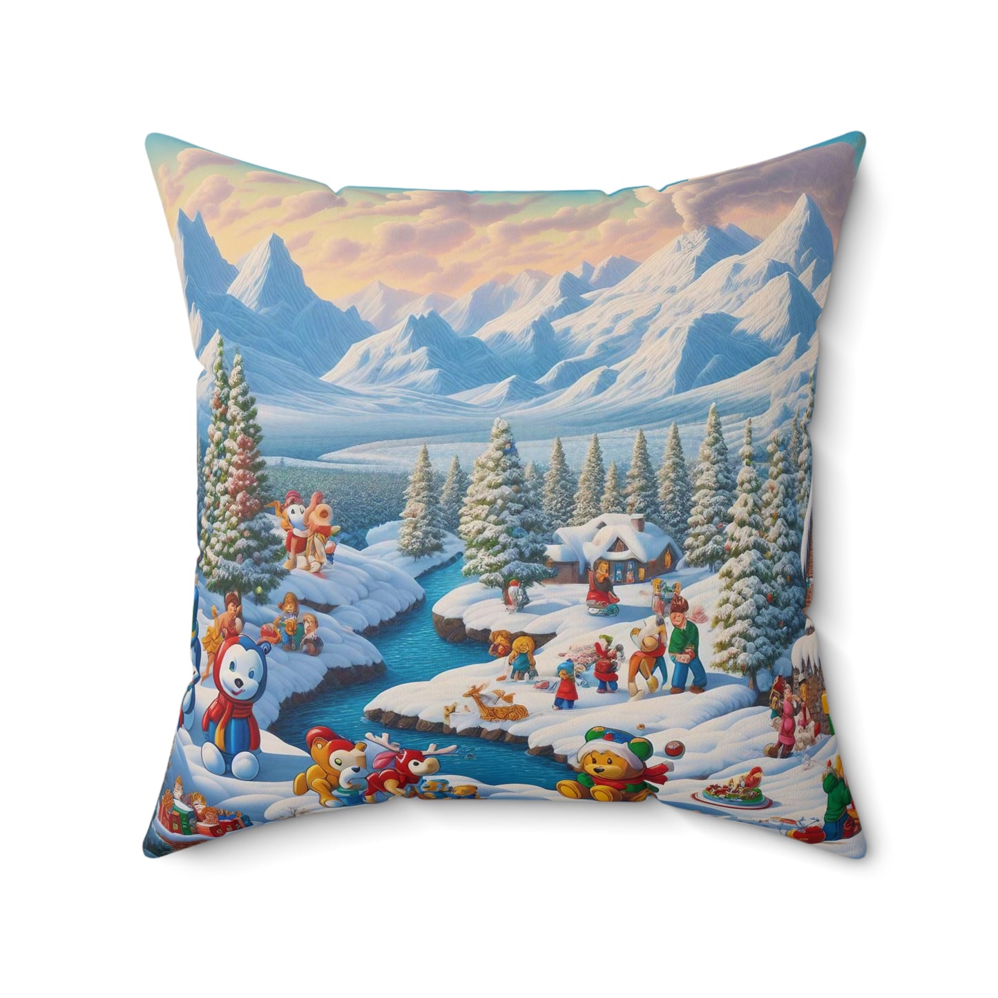 Spun Polyester Square Pillow - Winter 241