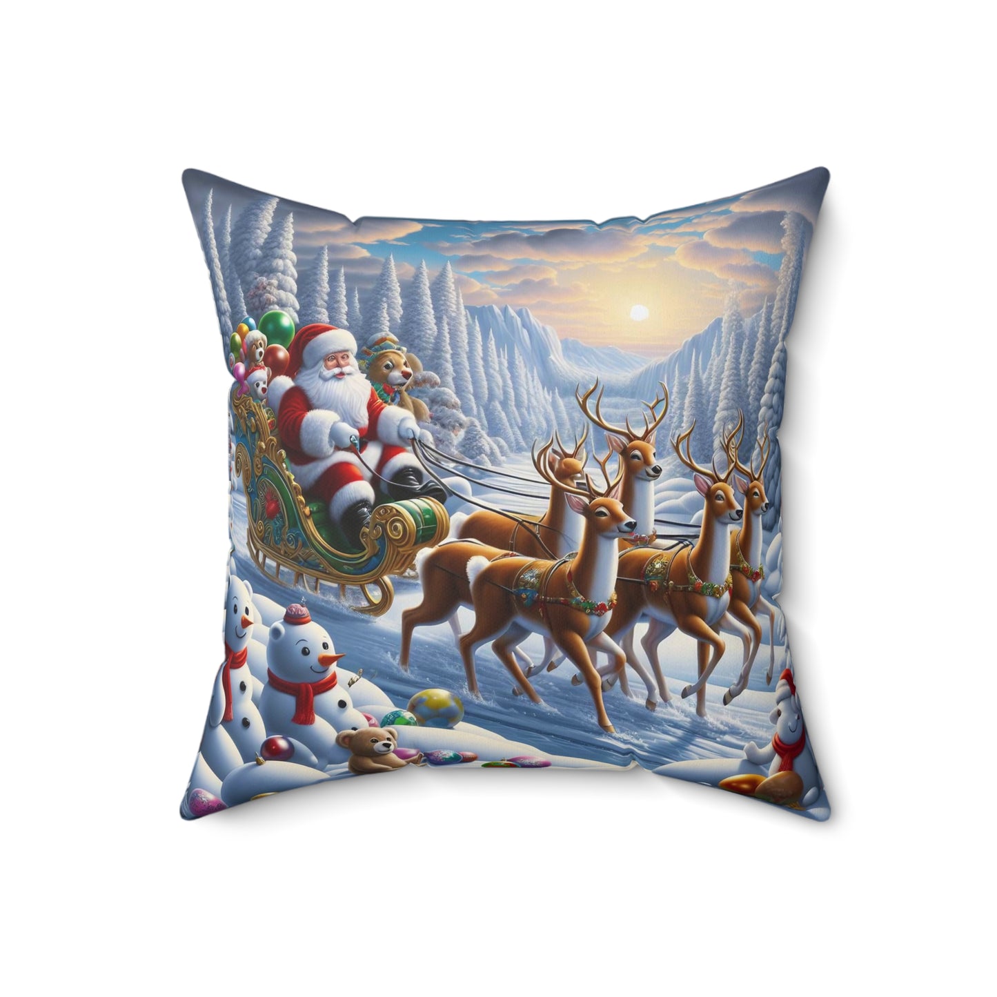 Spun Polyester Square Pillow - Winter 239