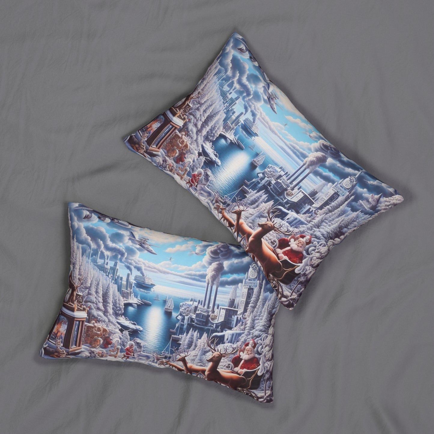 Spun Polyester Lumbar Pillow - Winter 114