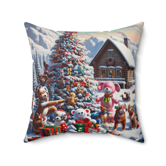 Spun Polyester Square Pillow - Winter 135