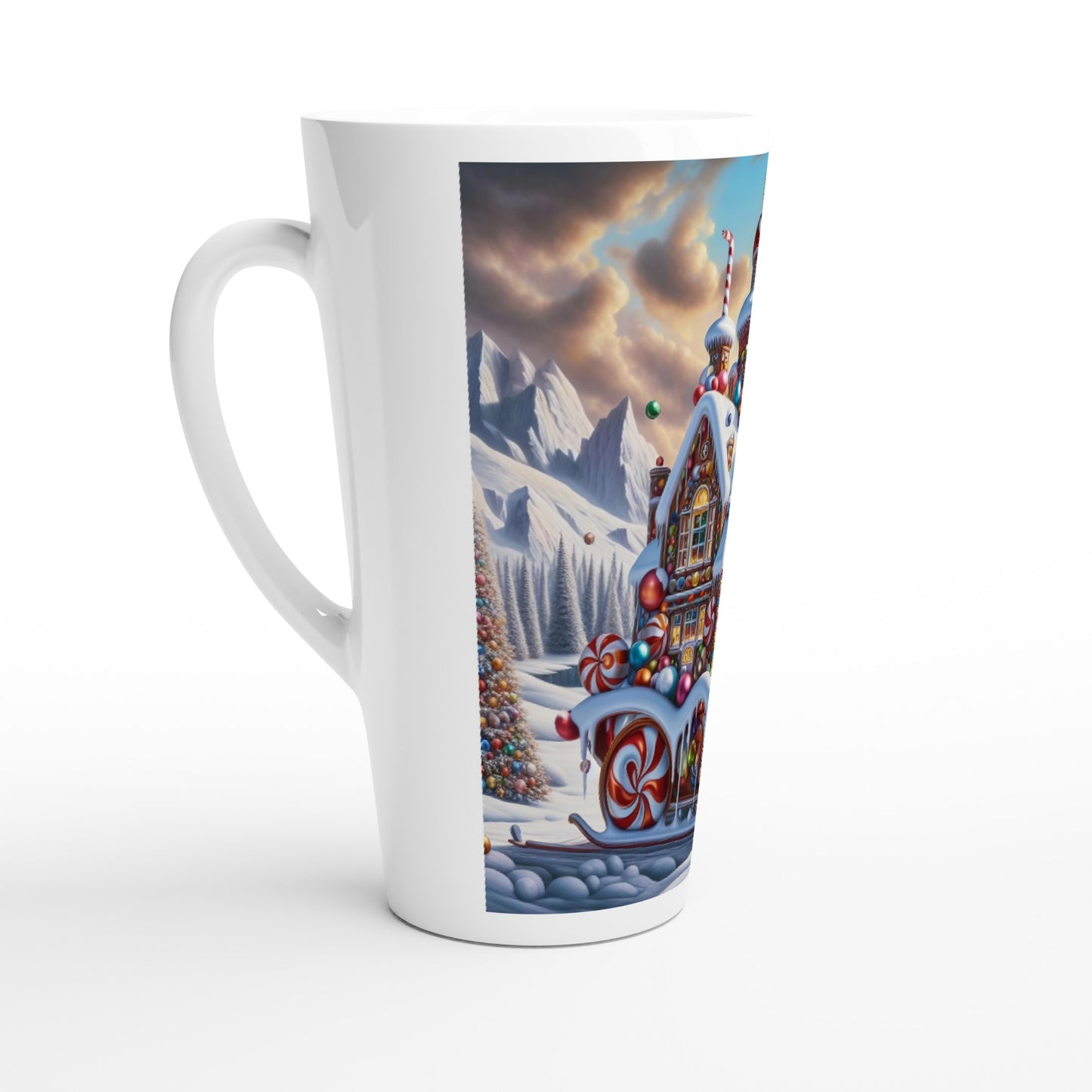 White Latte 17oz Ceramic Mug - Winter 158