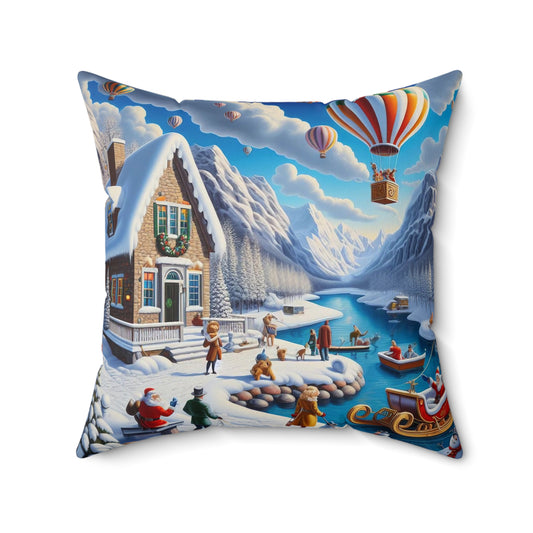 Spun Polyester Square Pillow - Winter 145