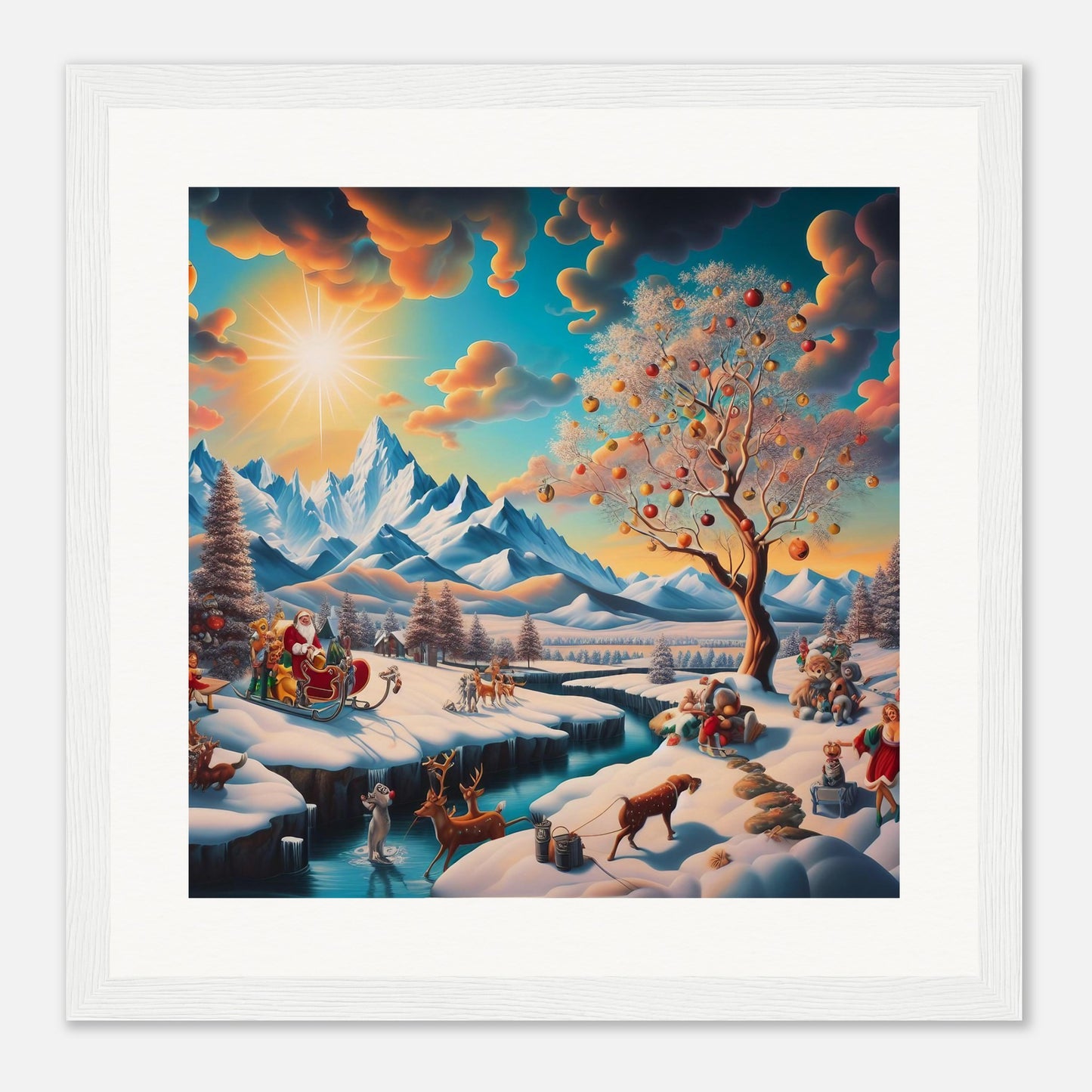 Wall Art - Winter 26 - Santa Claus and a tree