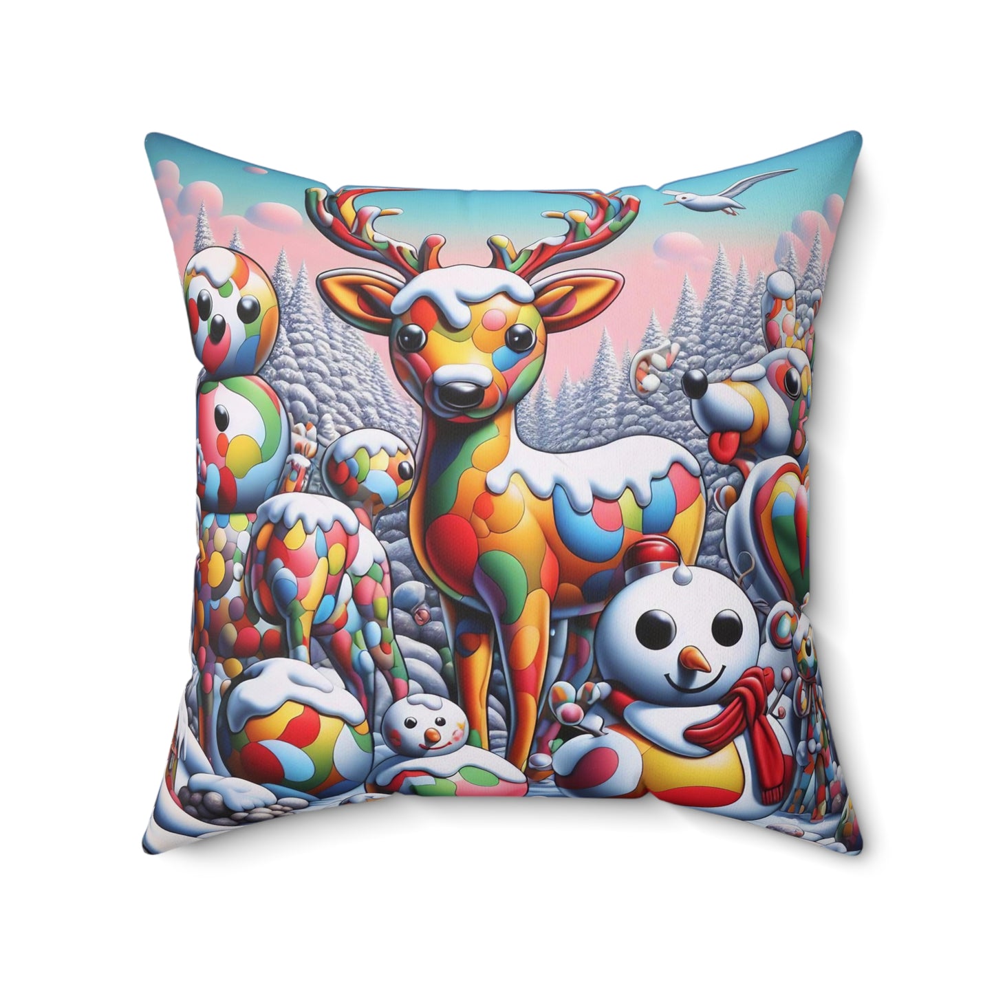 Spun Polyester Square Pillow - Winter 225