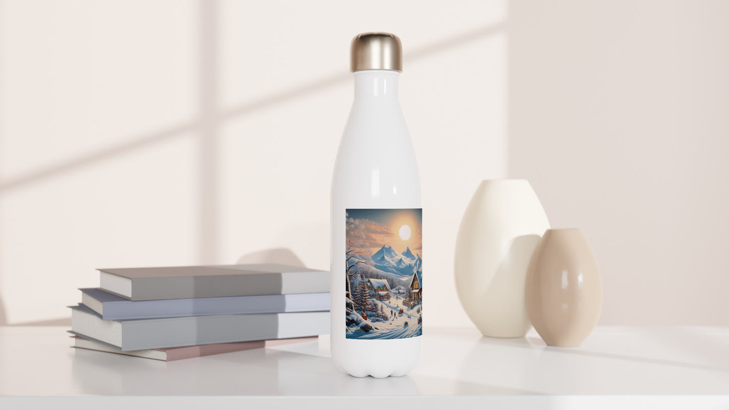 White 17oz Stainless Steel Water Bottle - Winter 87