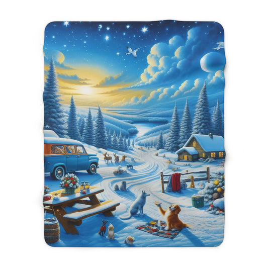 Sherpa Fleece Blanket - Winter 110