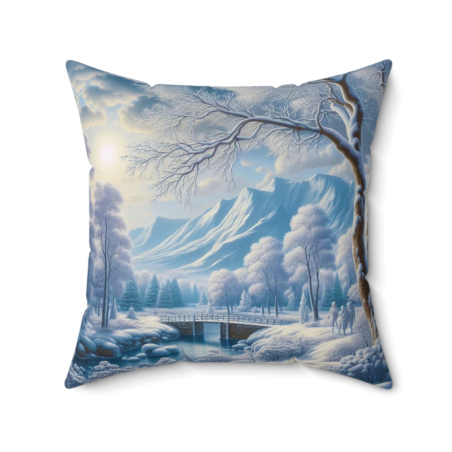 Spun Polyester Square Pillow - Winter 175