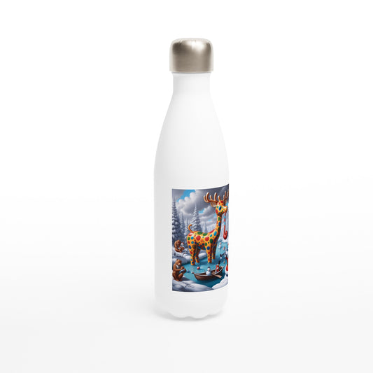 White 17oz Stainless Steel Water Bottle - Winter 139