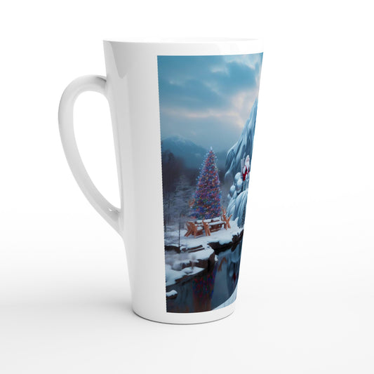 White Latte 17oz Ceramic Mug - Winter 168