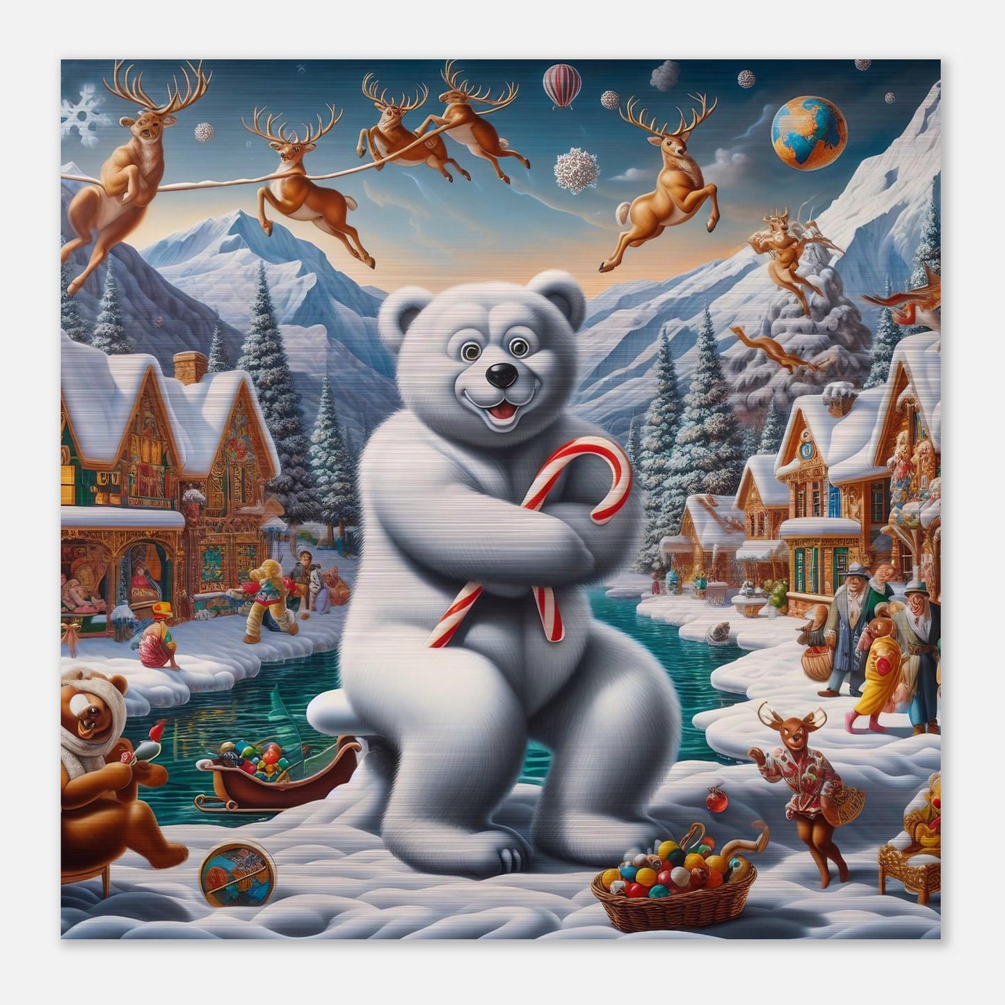 Wall Art - Winter 75 - Sitting polar bear