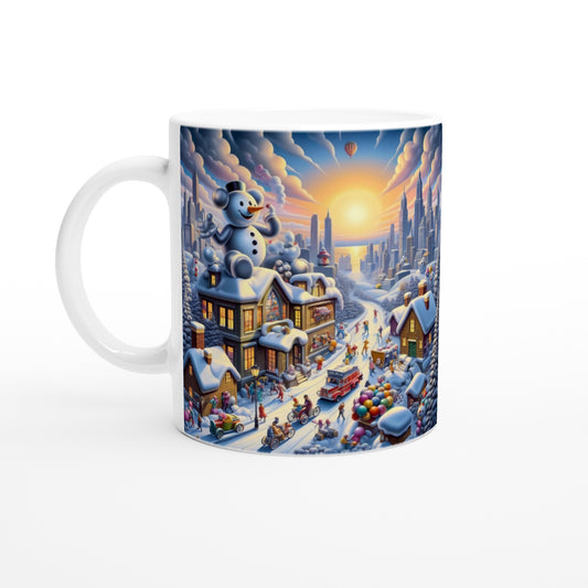 White 11oz Ceramic Mug - Winter 152