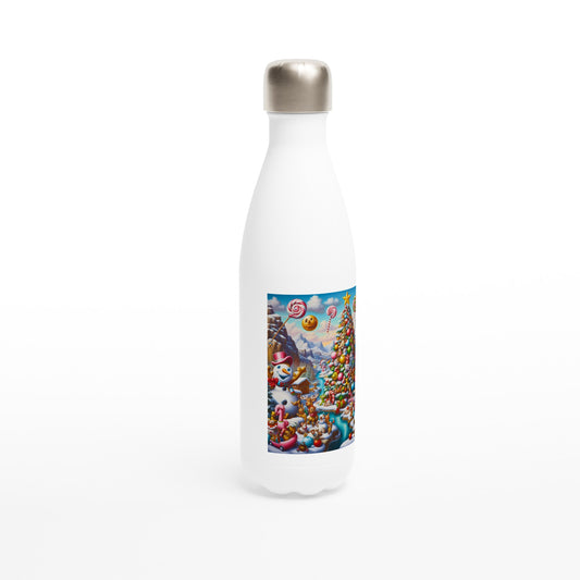 White 17oz Stainless Steel Water Bottle - Winter 196