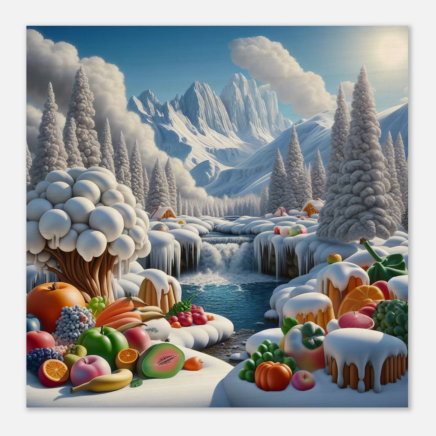 Wall Art - Winter 72 - Fruits by the river