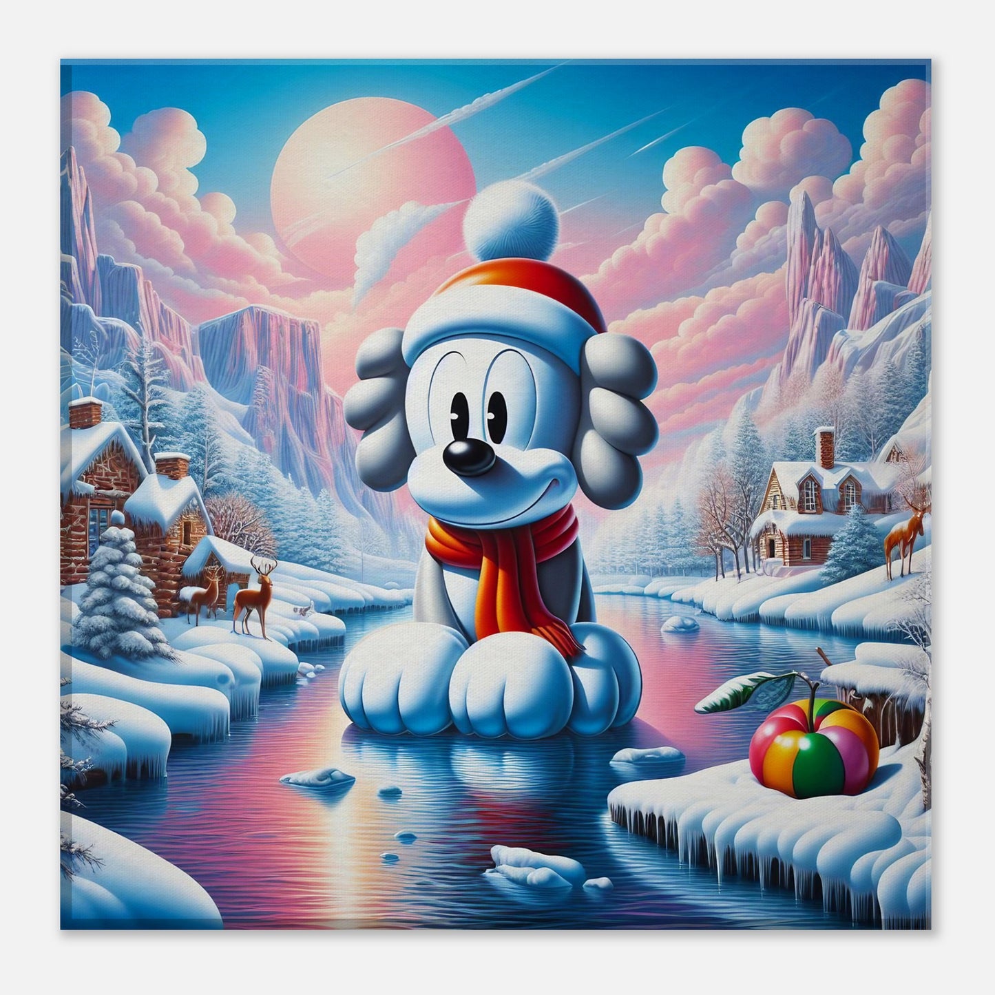 Wall Art - Winter 24 - Dog on water