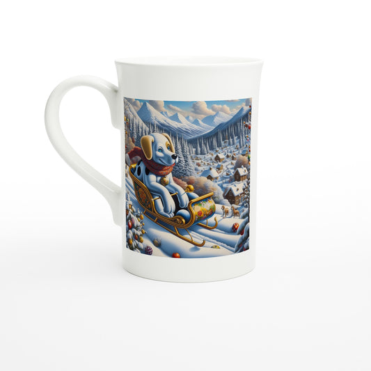 White 10oz Porcelain Slim Mug - Winter 142