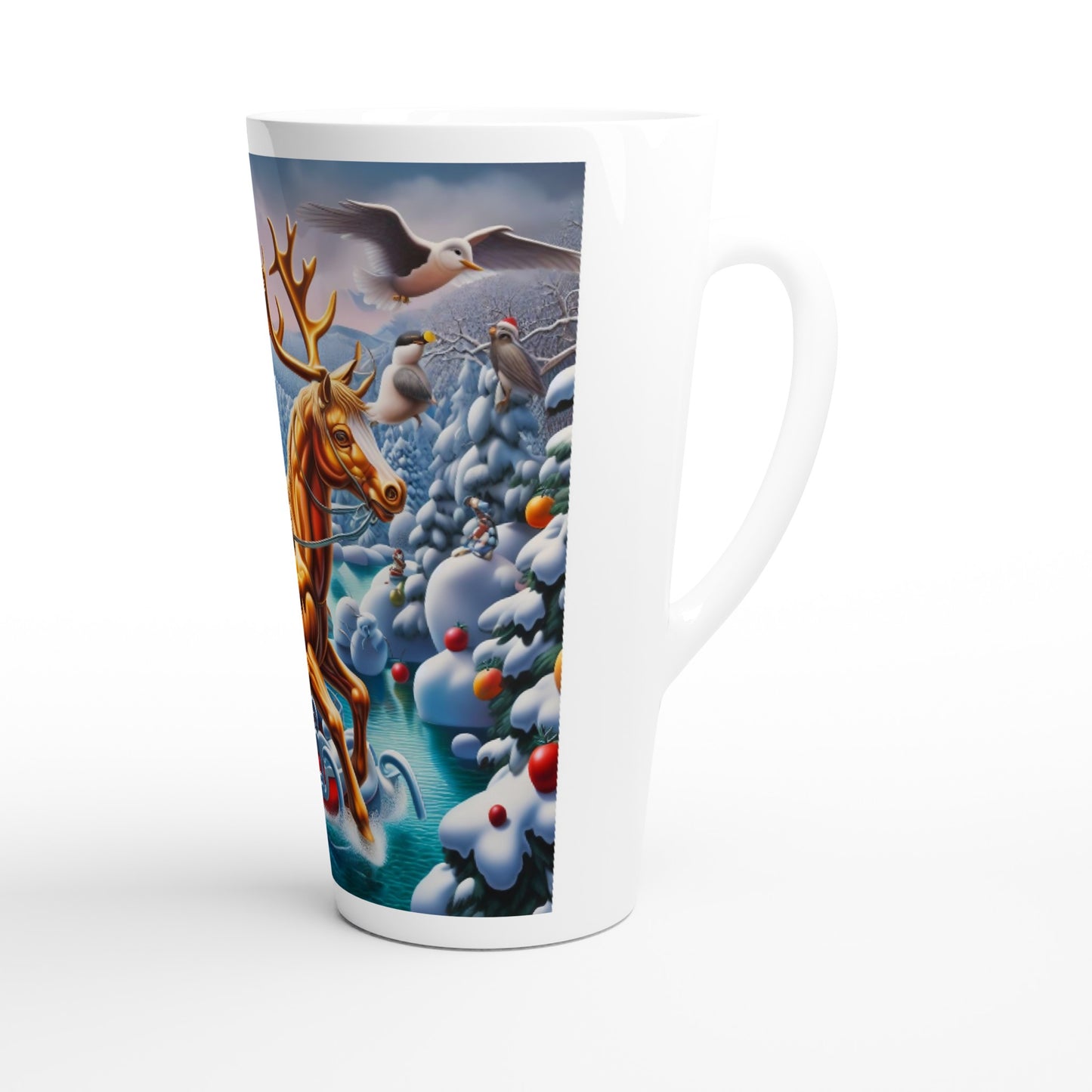 White Latte 17oz Ceramic Mug - Winter 165