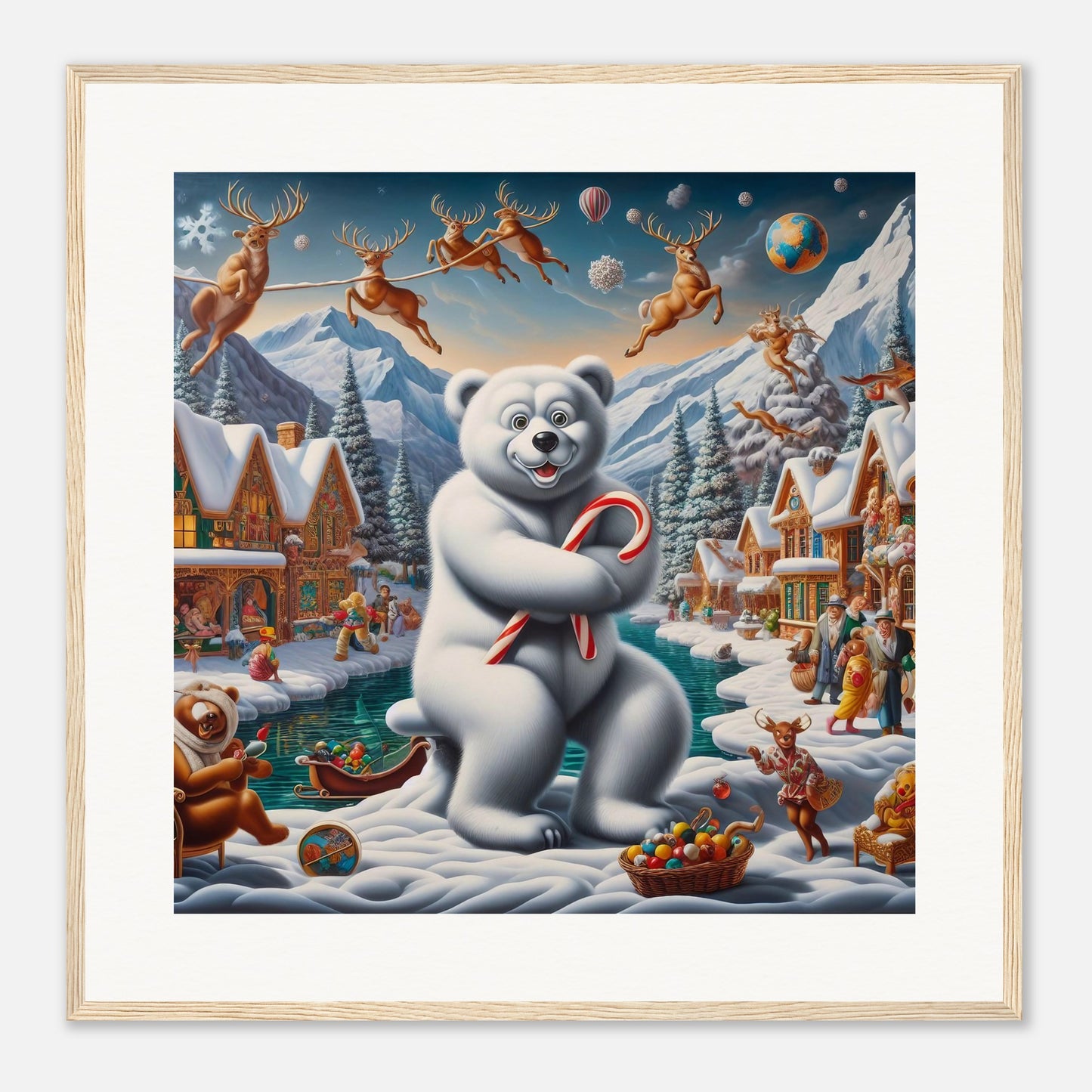 Wall Art - Winter 75 - Sitting polar bear
