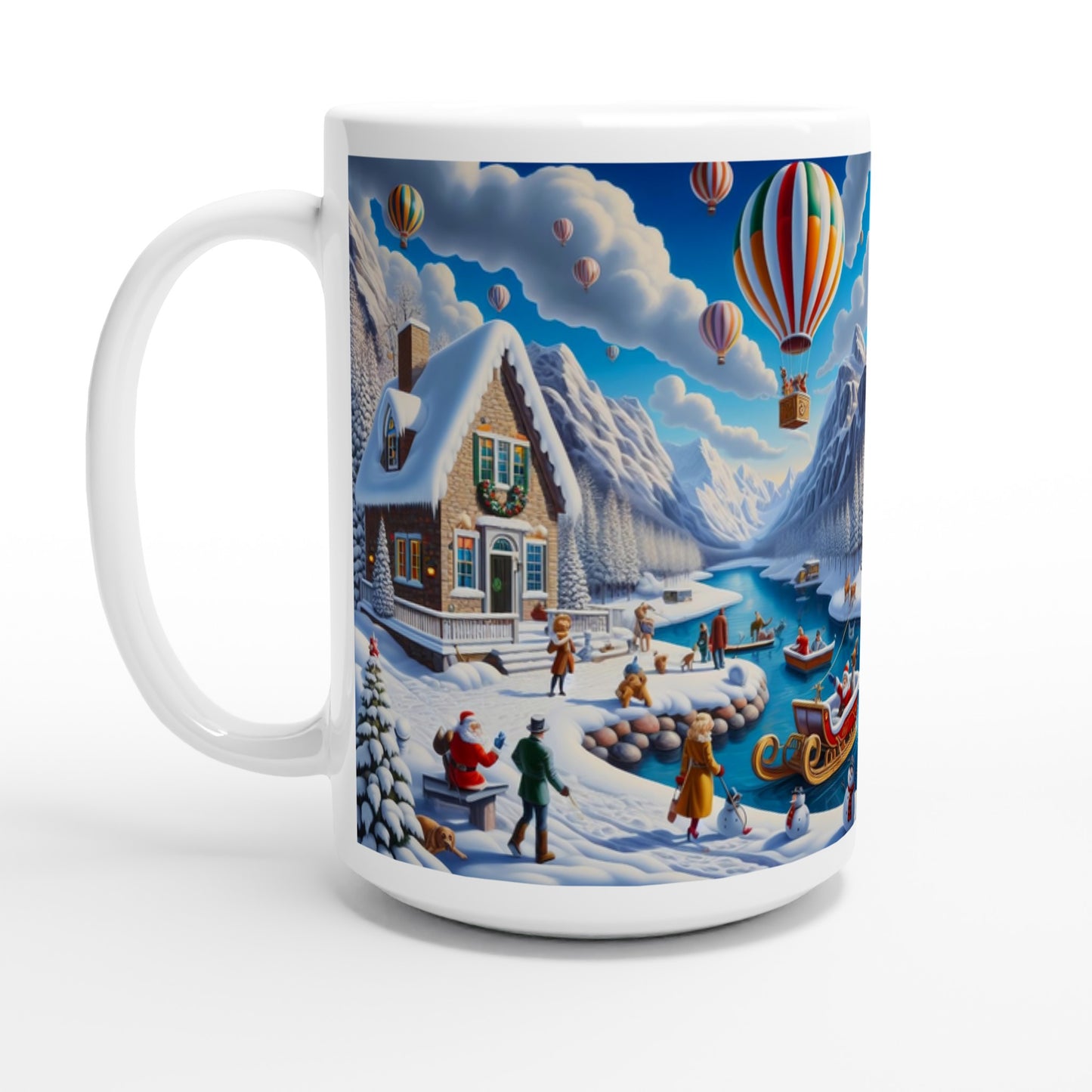 White 15oz Ceramic Mug - Winter 145