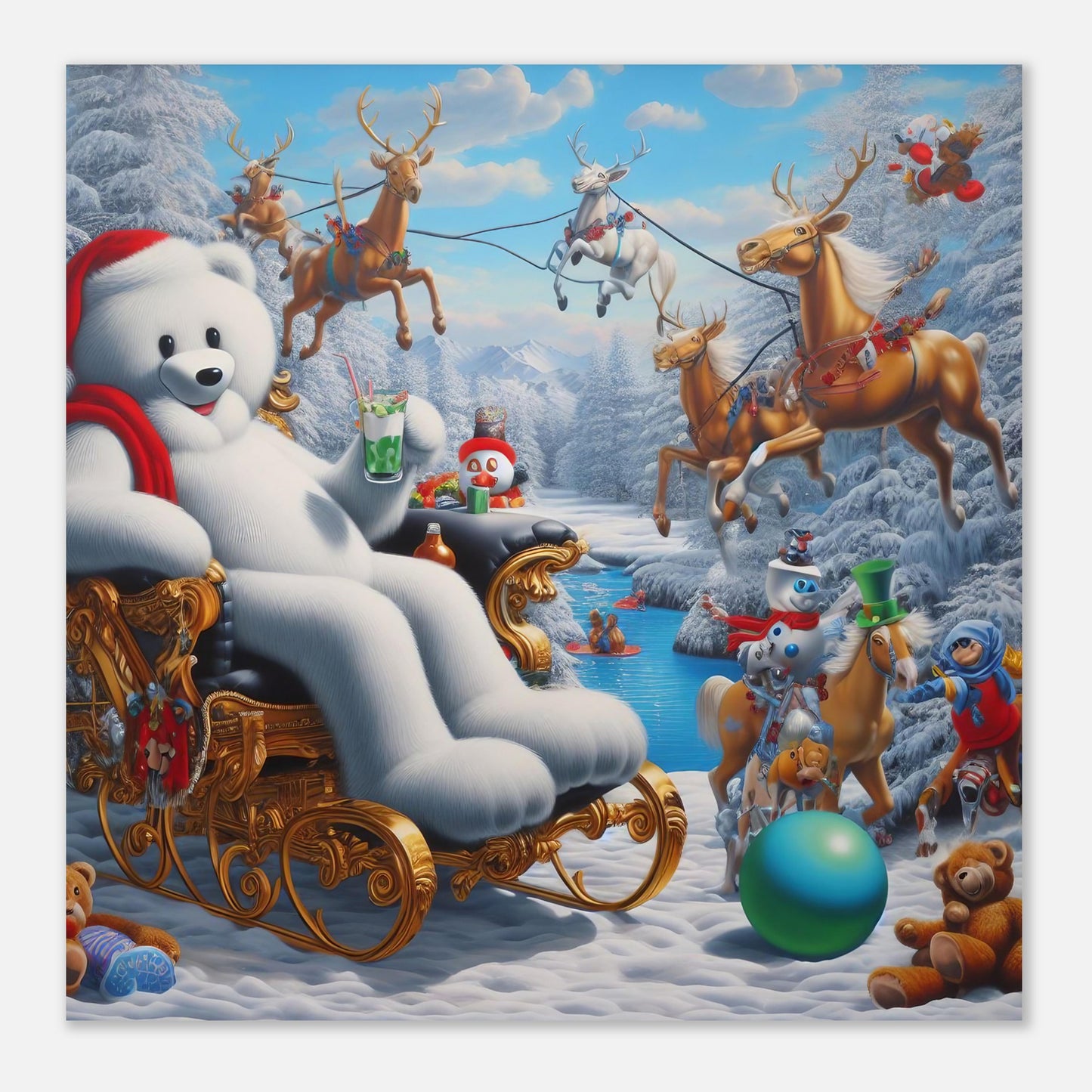 Wall Art - Winter 51 -Sitting polar bear