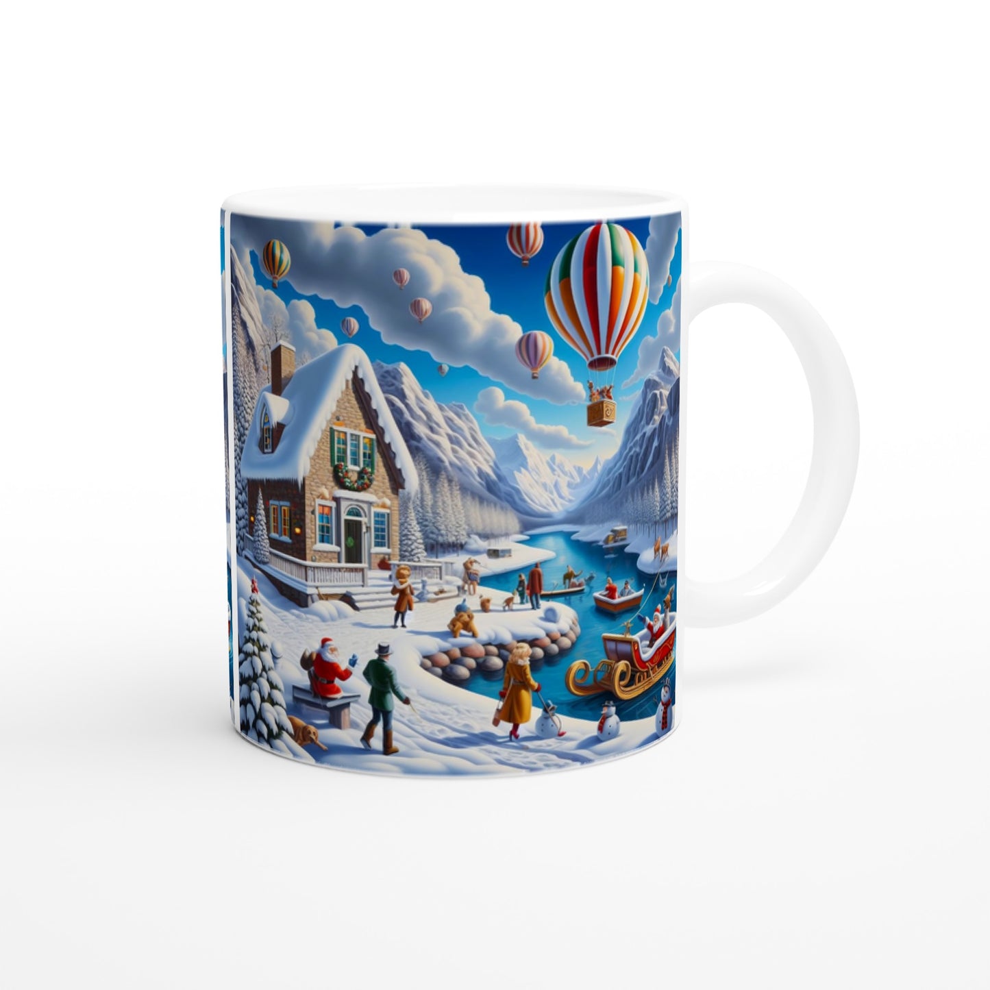 White 11oz Ceramic Mug - Winter 145