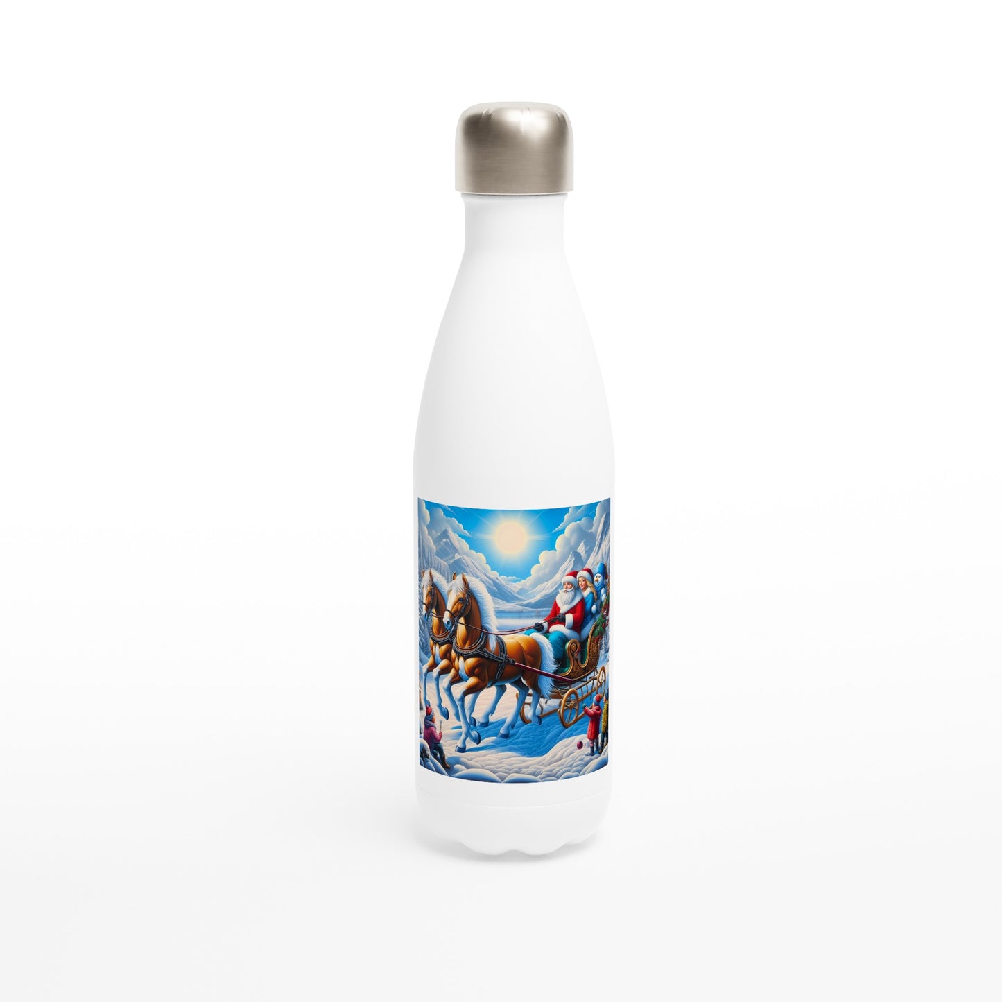 White 17oz Stainless Steel Water Bottle - Winter 214