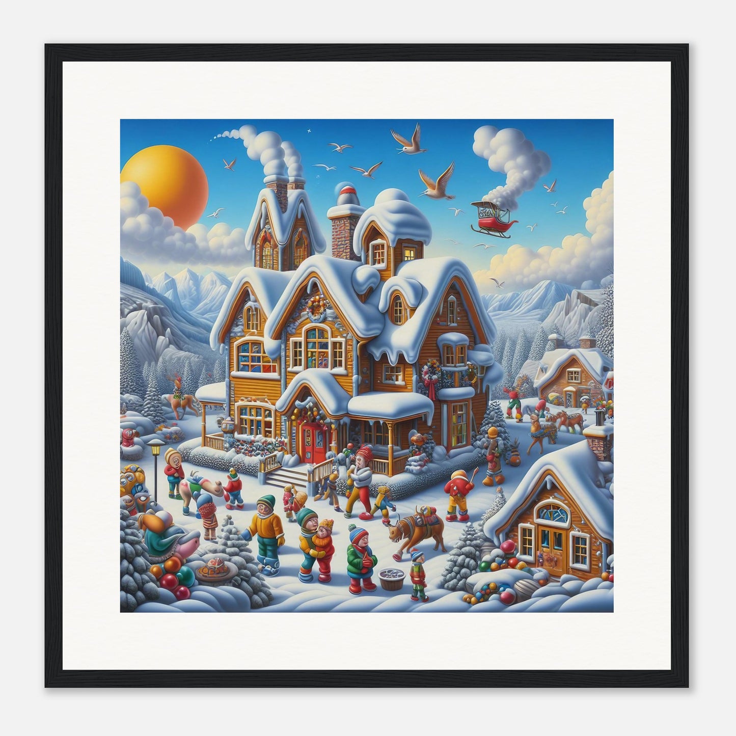 Wall Art - Winter 65 - House in a village