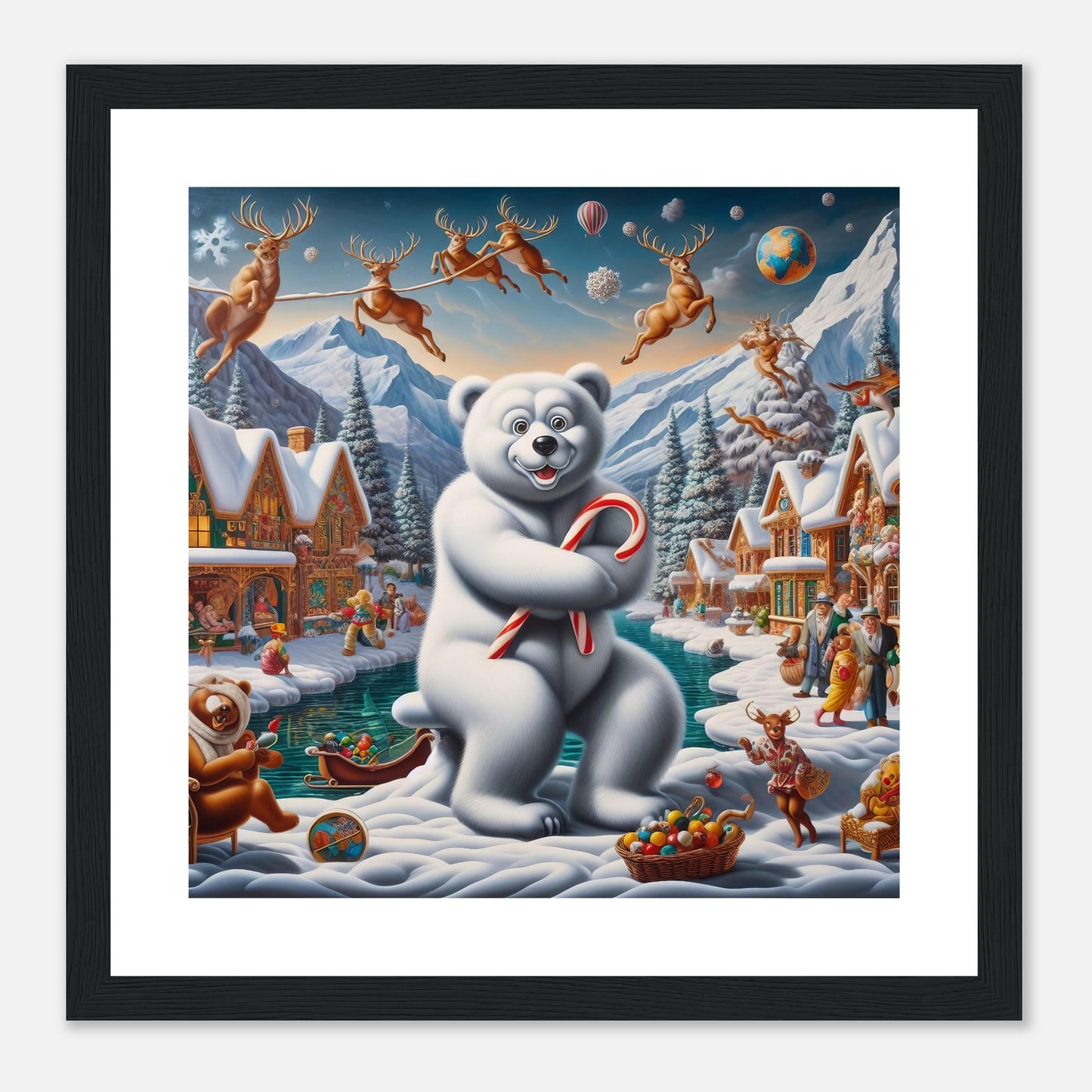 Wall Art - Winter 75 - Sitting polar bear