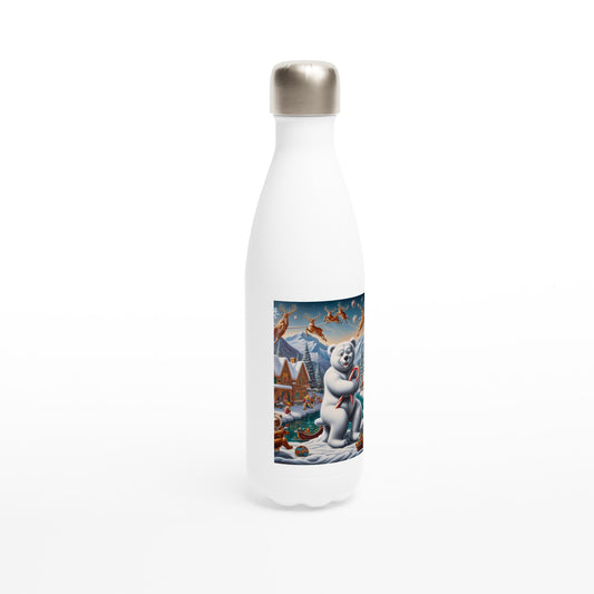 White 17oz Stainless Steel Water Bottle - Winter 75