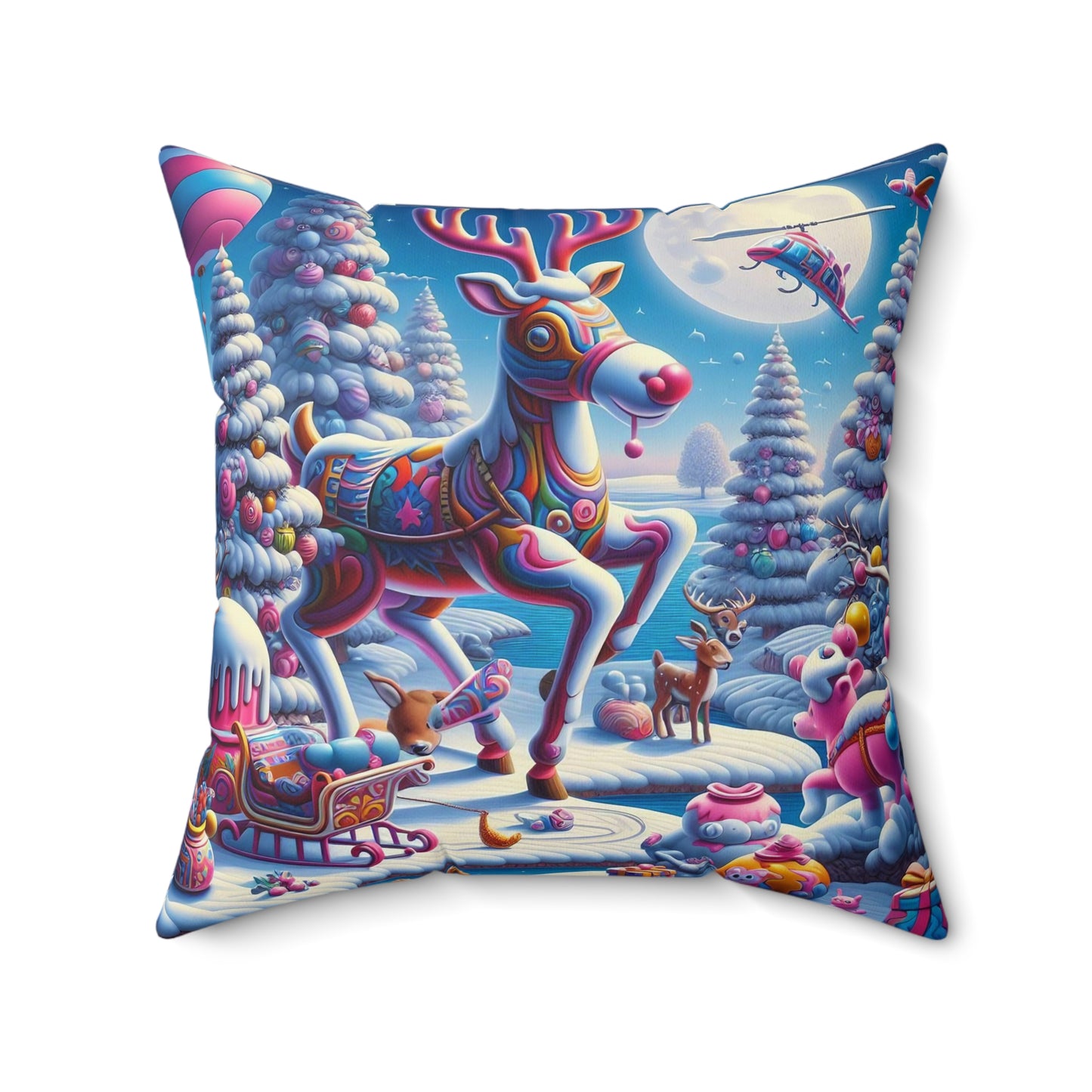 Spun Polyester Square Pillow - Winter 235