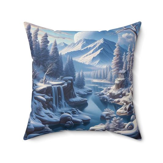 Spun Polyester Square Pillow - Winter 174